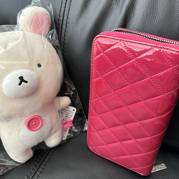 💯Authentic Chanel deep raspberry pink long wallet 💗💗 with authenticity cert. - Picture 3 of 15